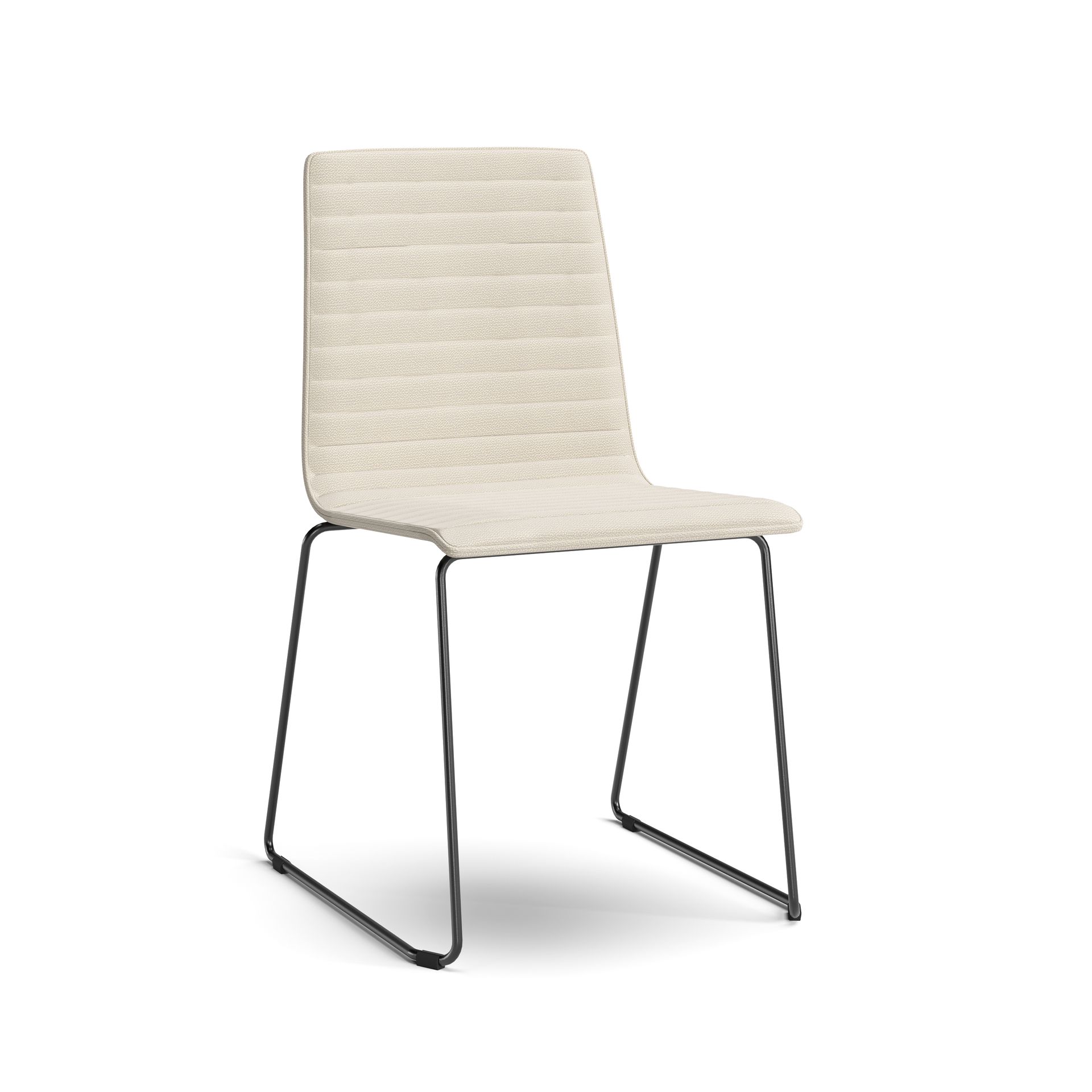 Fabric back cantilever chair