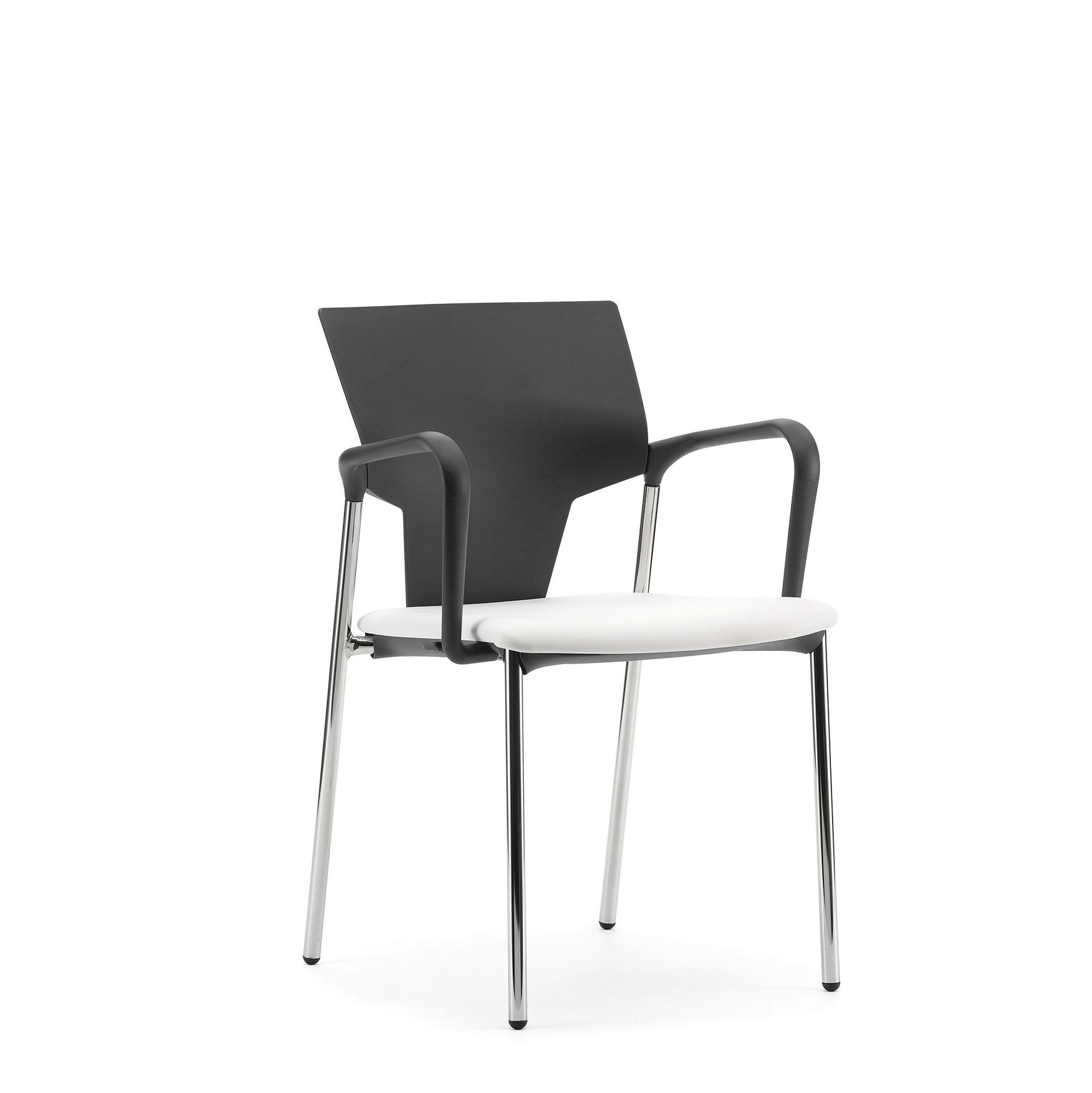 Stackable chair with arms