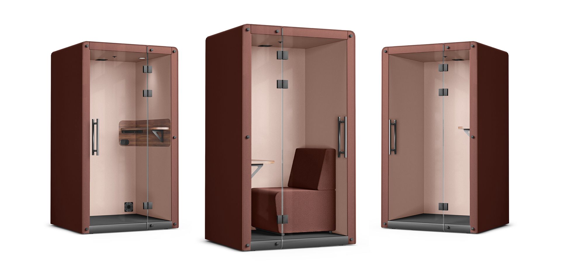 Hyde office booth with glass doors