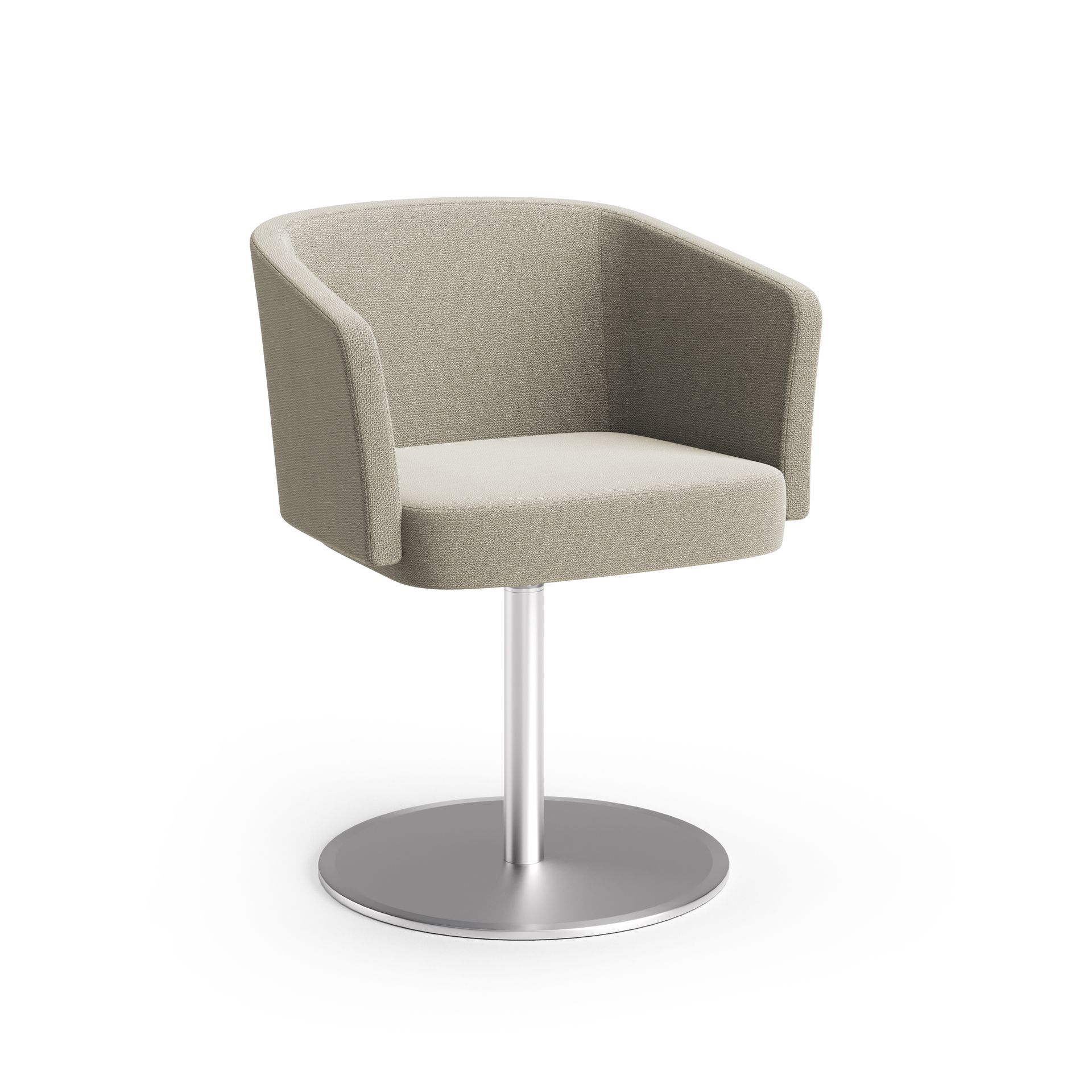 Swivel chair on pedestal base
