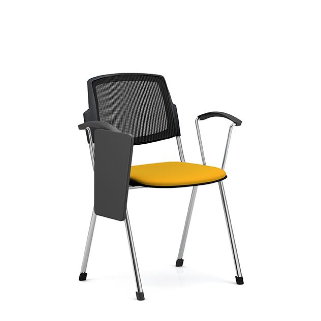 Stackable chair with arms