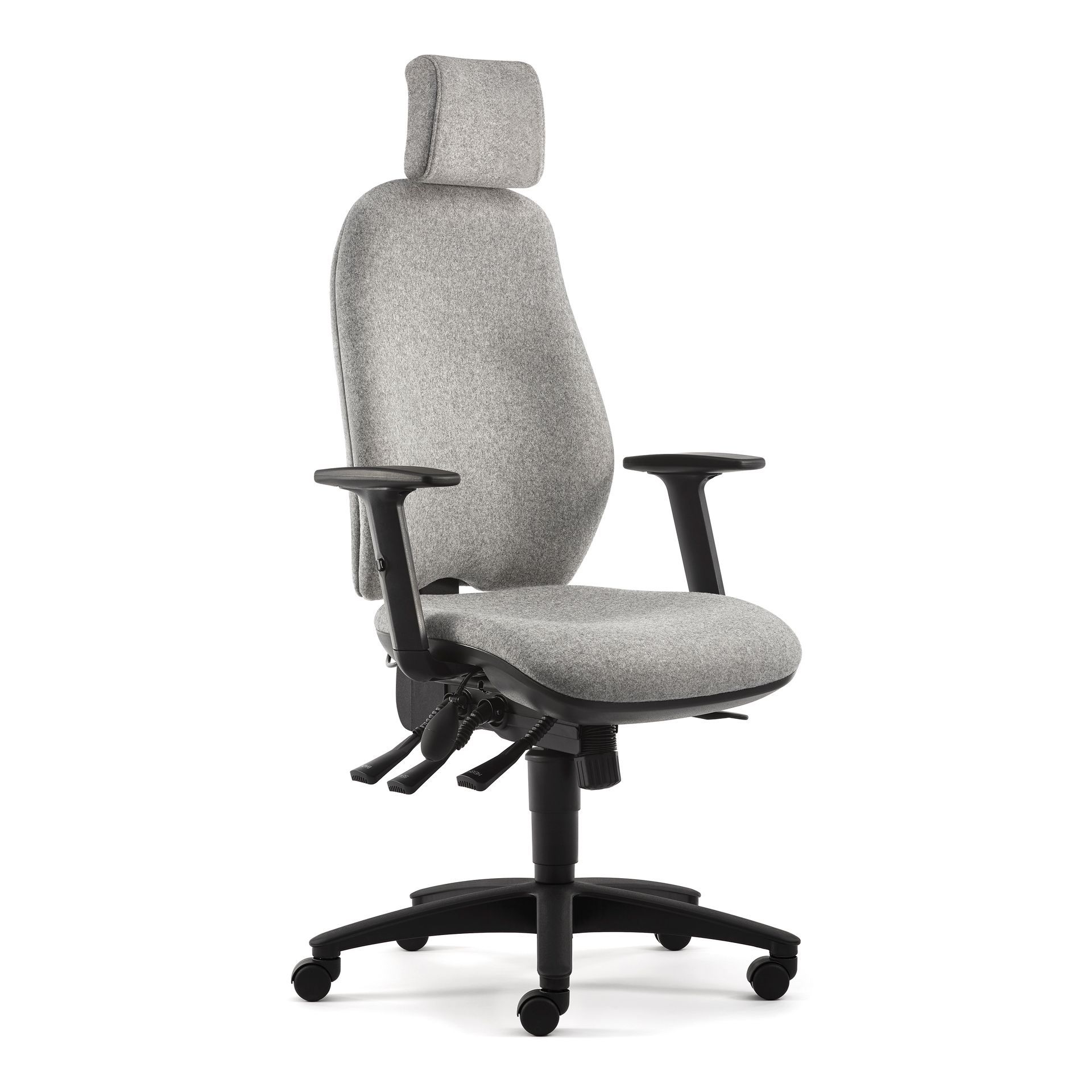 Ergonomic task chair with head rest
