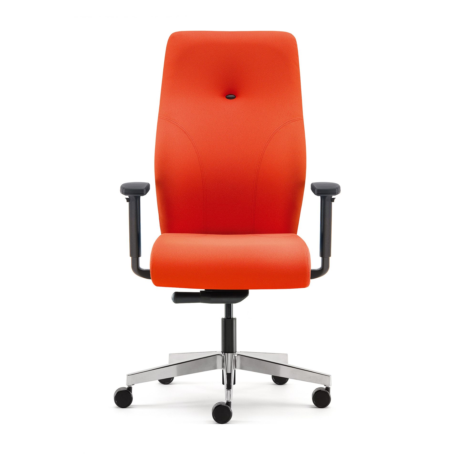 High back task chair with arms
