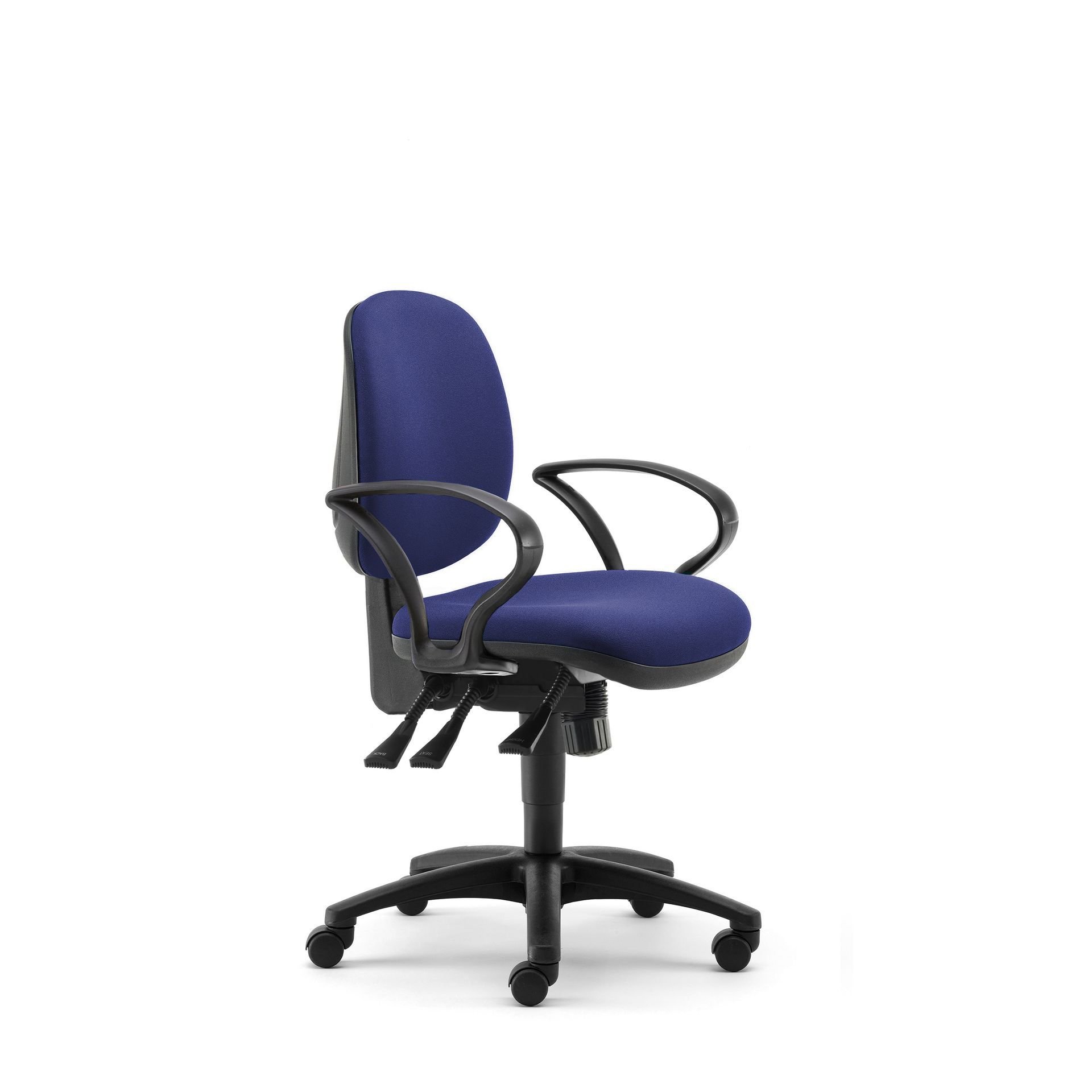 Medium back task chair with arms