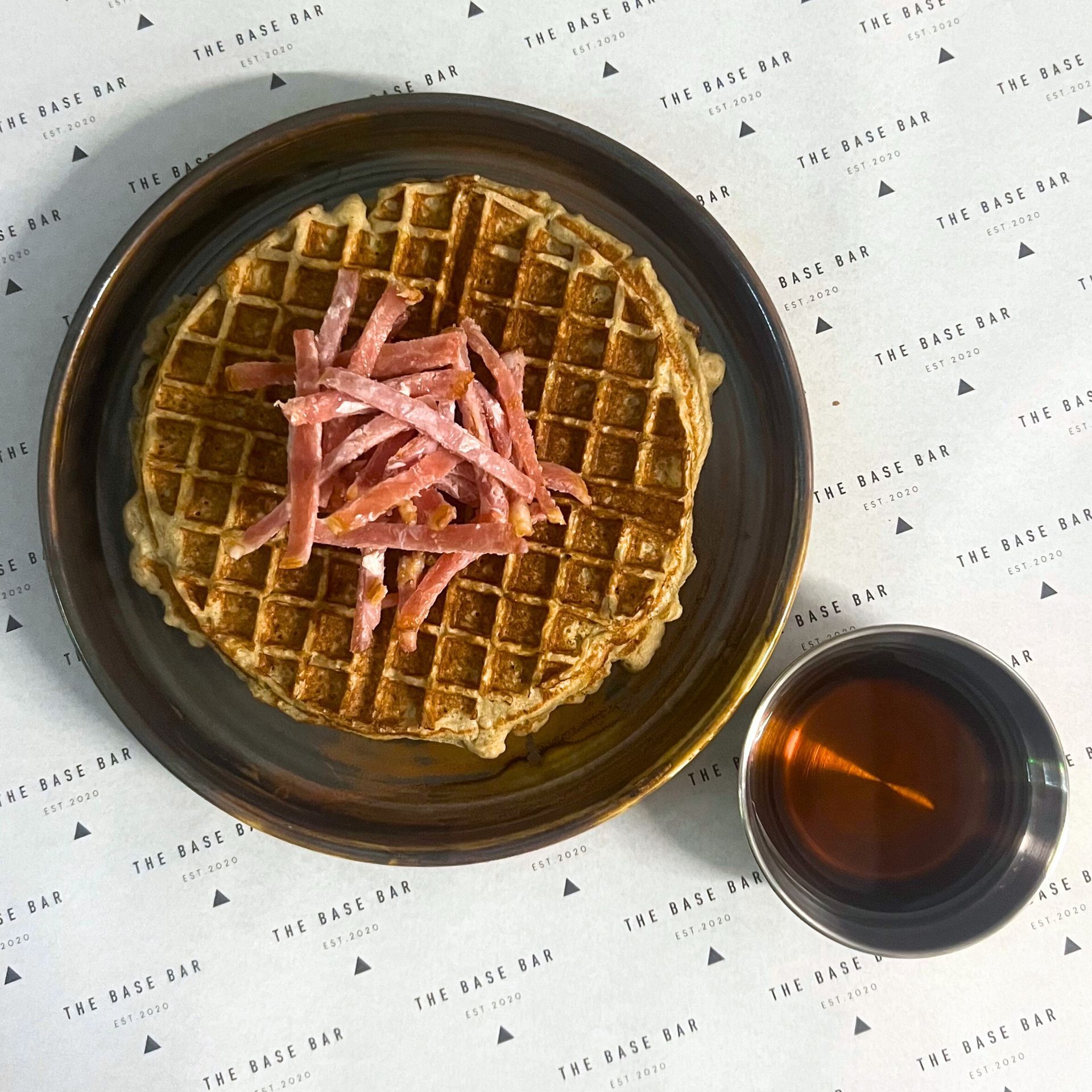 The Base Bar Maple & Bacon Waffles