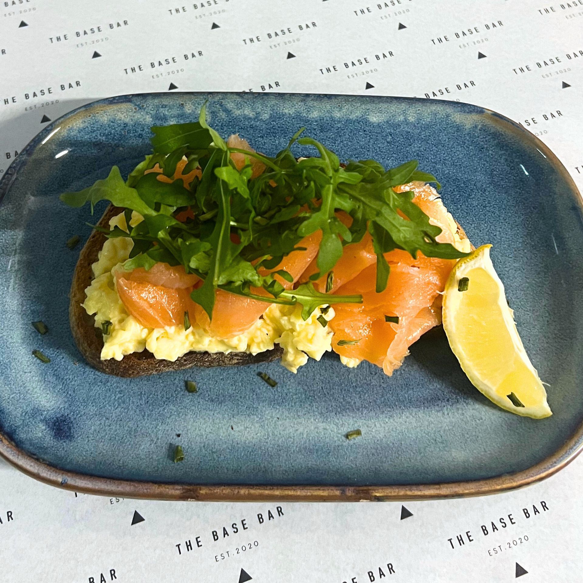 The Base Bar Smoked Salmon & Scrambled Egg