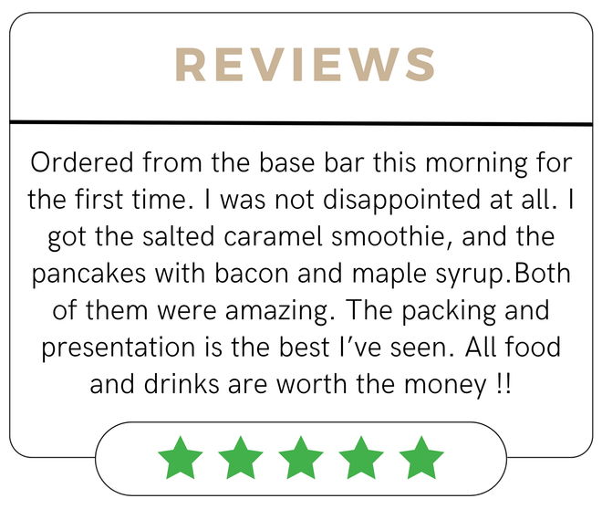 The Base Bar 5 Star Google Review