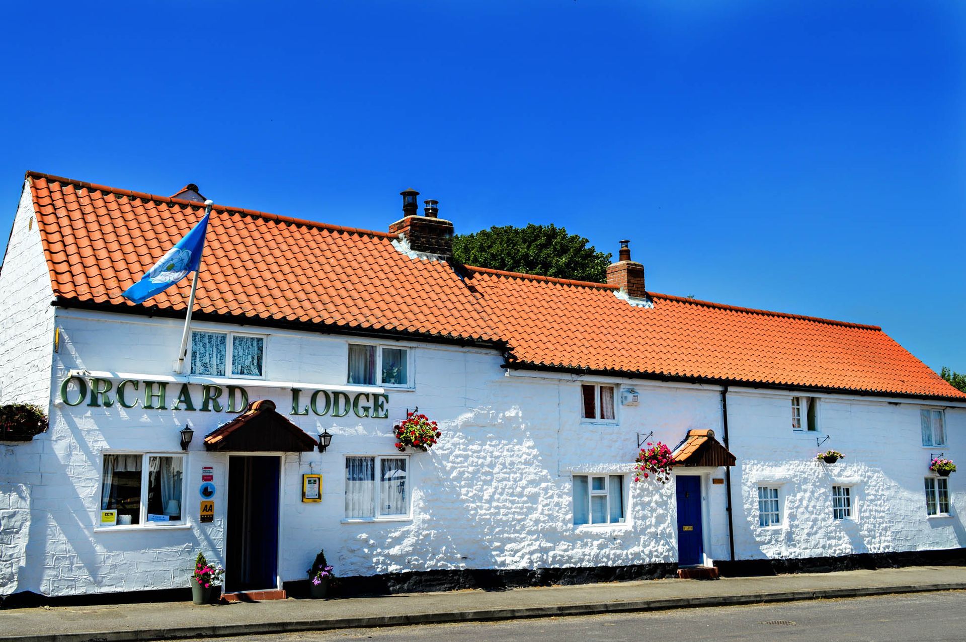  Orchard Lodge B&B and gardens exterior in Flixton, Yorkshire Wolds - a quiet and welcoming retreat