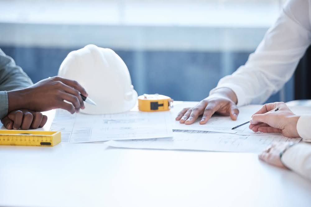 Construction project roadmap.