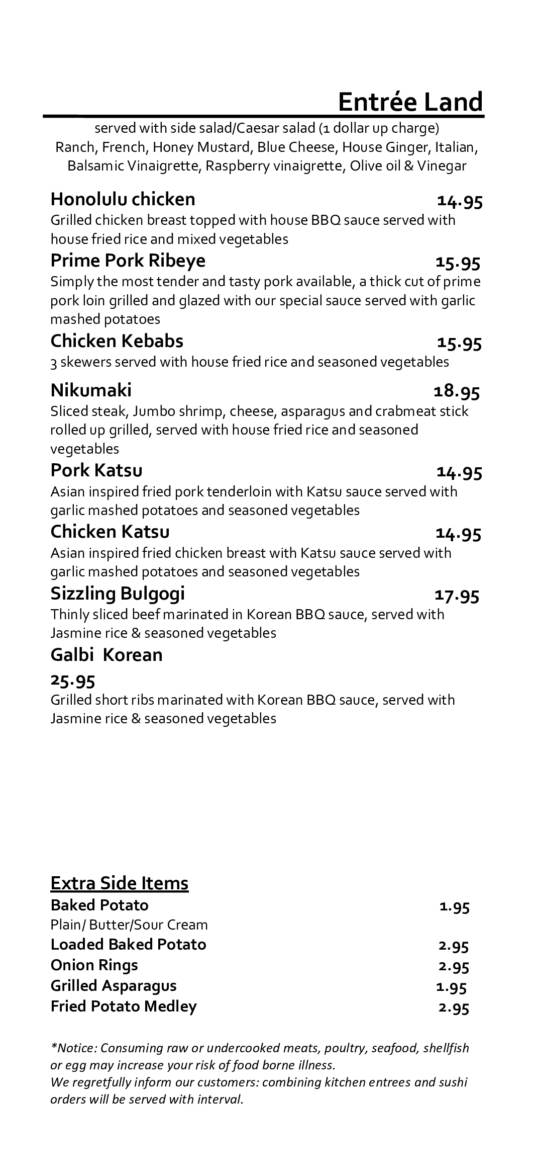 Menu Ohana Hawaiian Grill & Bar Jasper, IN and French Lick, IN