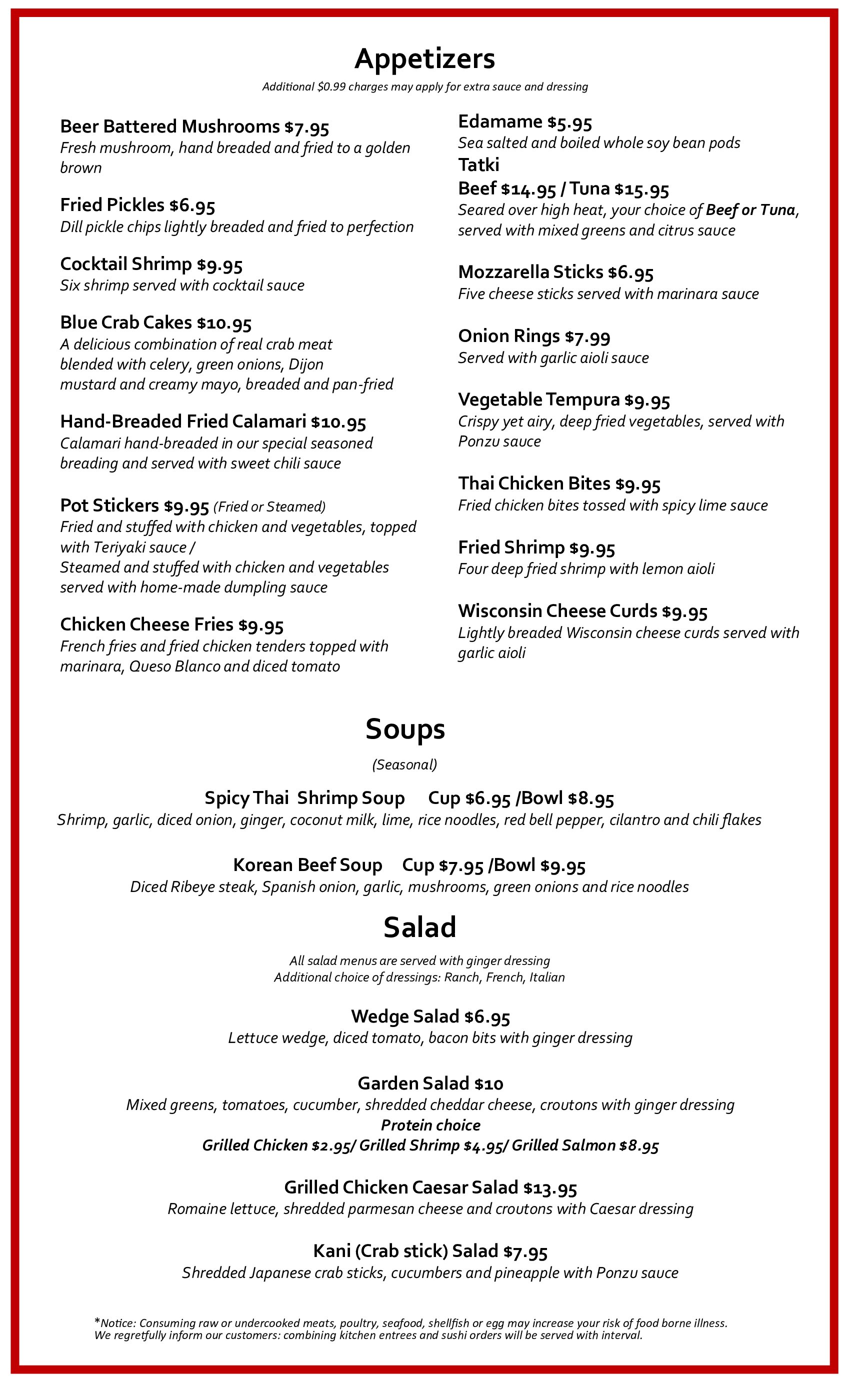 Menu Ohana Hawaiian Grill & Bar Jasper, IN and French Lick, IN