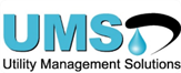 UMS Utility Management Solutions logo in blue and black text with a swoosh icon