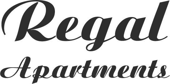 Regal Apartments logo in elegant black script on a white background
