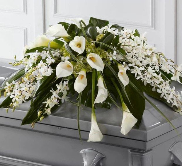 Angel Wings Casket Spray