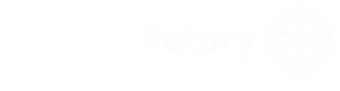 The white-on-transparent Rotary International logo, featuring its signature gear-shaped emblem and the word 