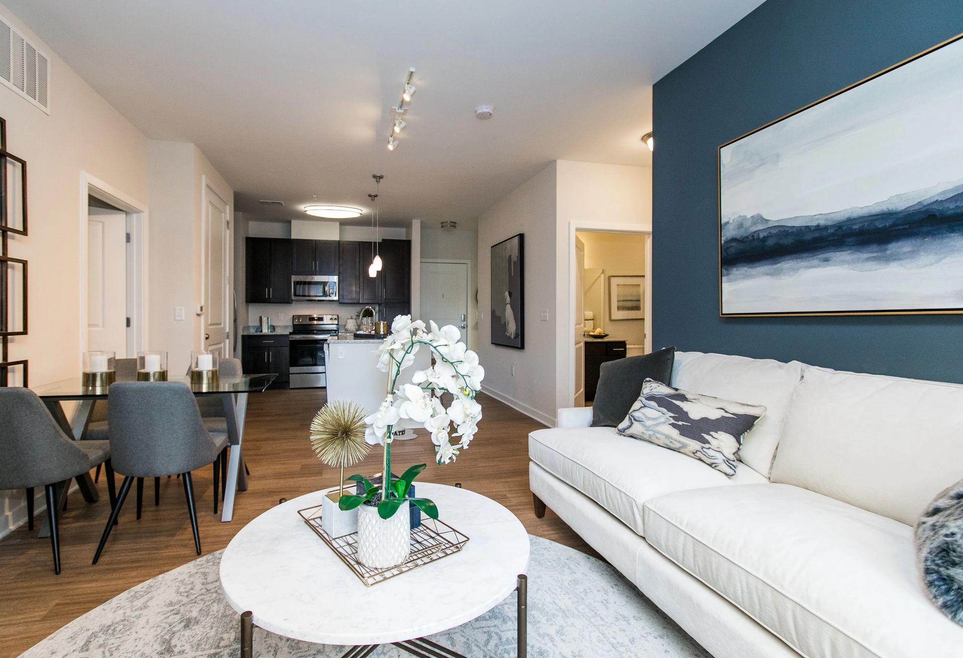 Living room at Verde at Howard Square.