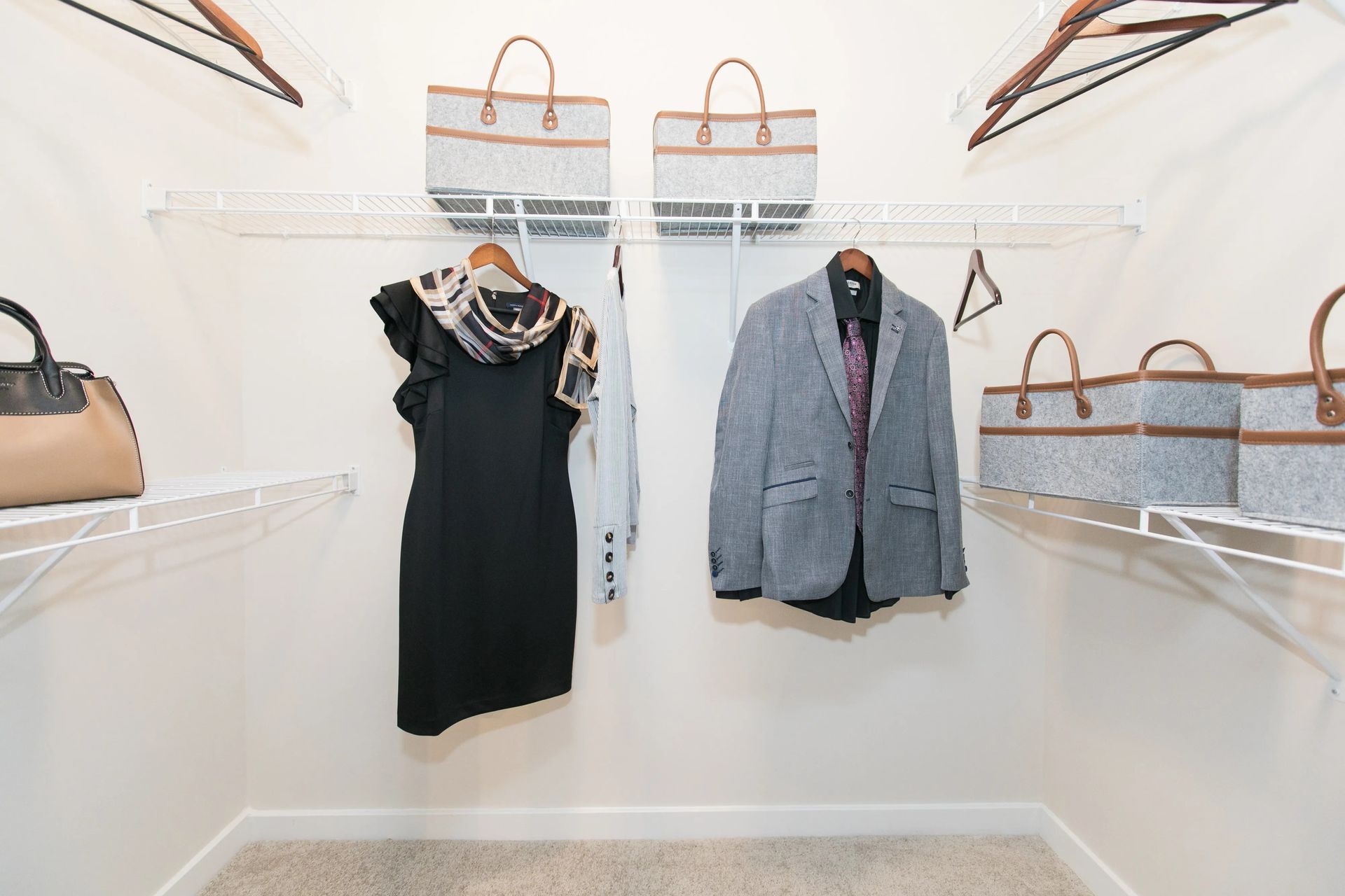 Walk-in closet at Verde at Howard Square.