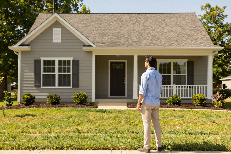 Homeowner reviewing a well-maintained rental property