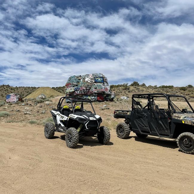 UTV Polaris RZR passenger walking into passenger seat