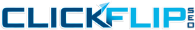 Clickflip SEO logo in blue and teal colors.