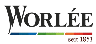 The Worlée company logo with dark text, a multi-colored line underneath, and the phrase 