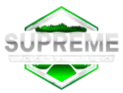 Logo for Supreme Landscaping. White 