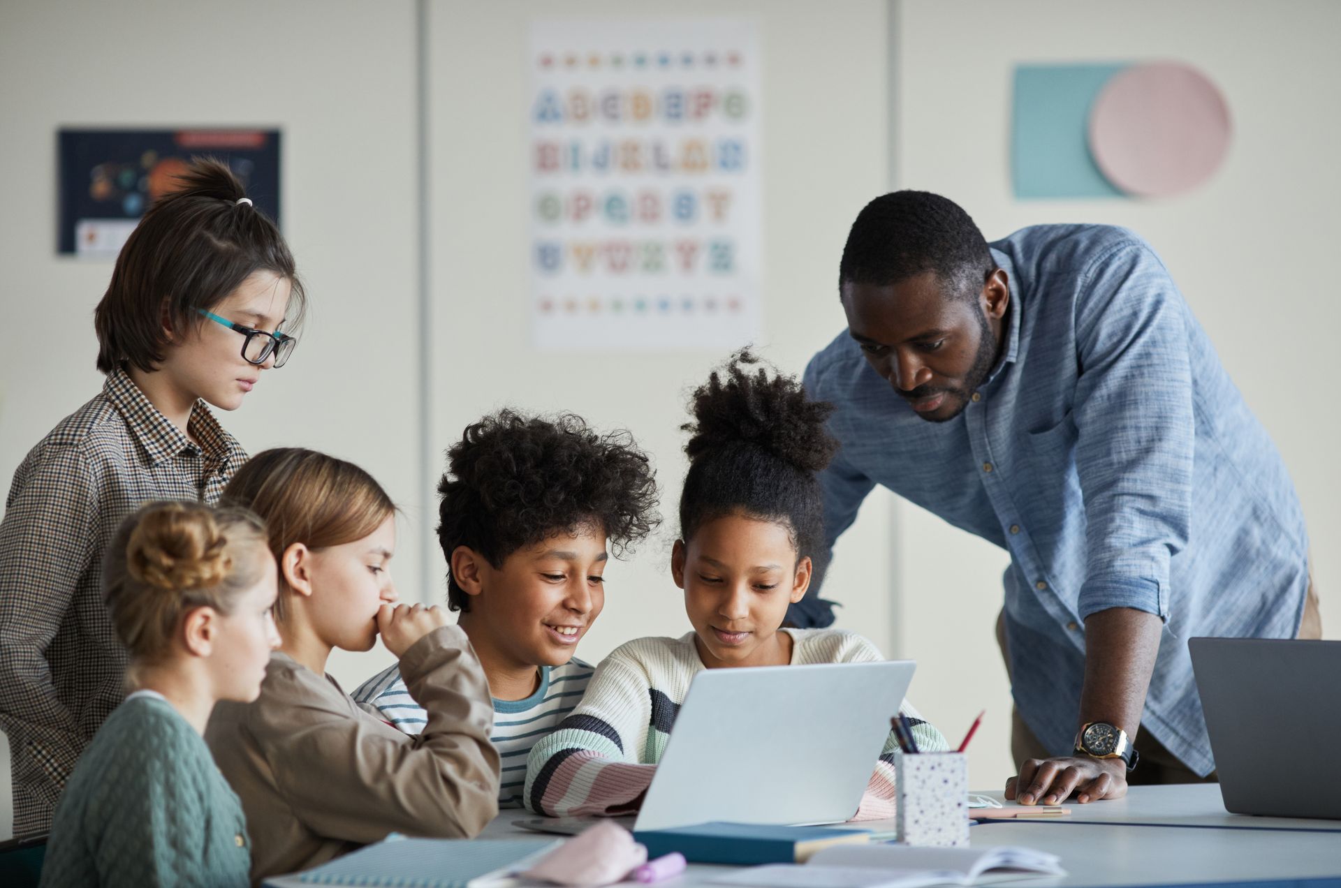 Kids' classroom with teacher