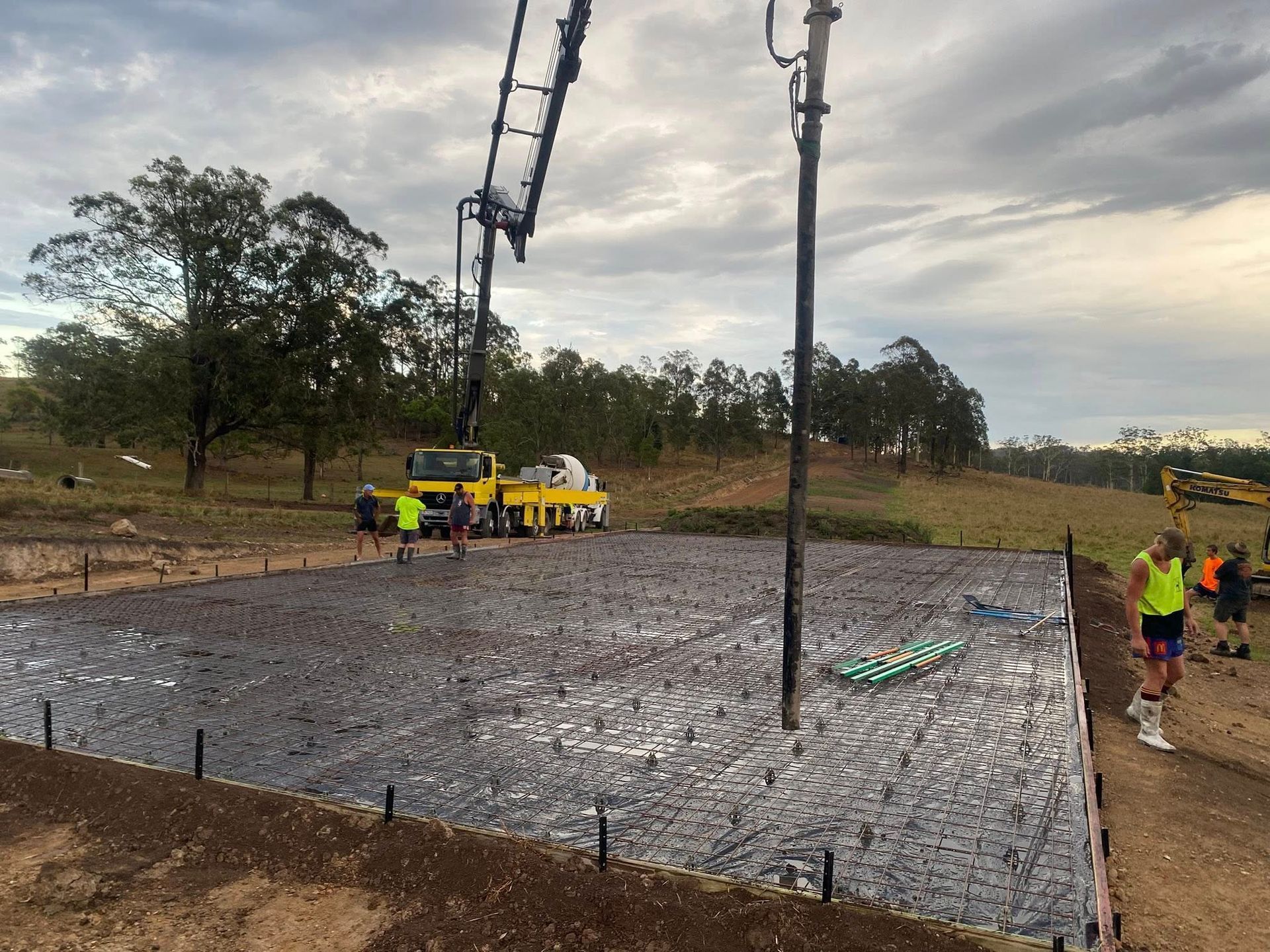 Freshly Poured Concrete Slab in Front of a House — Rhyno’s Concreting In Old Bar, NSW