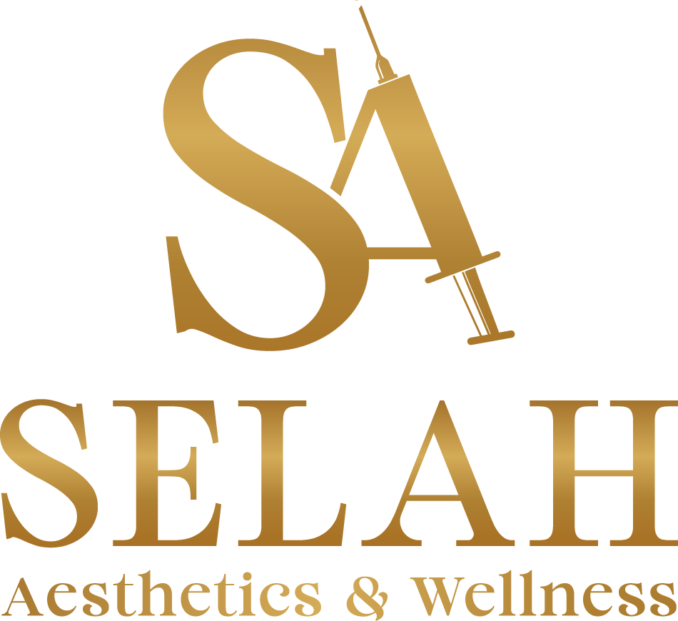 A logo for a company called selah aesthetics and wellness.