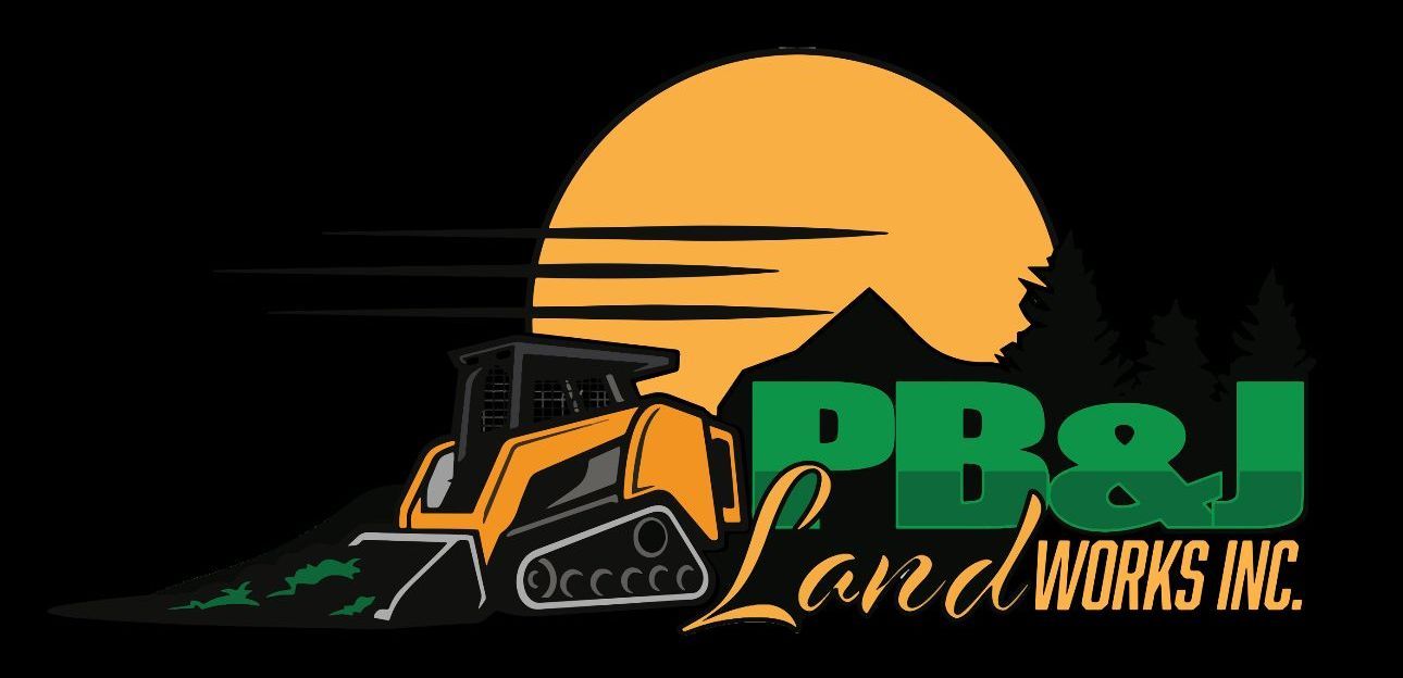 Xaas1 A logo for a company called pb & j land works inc.
