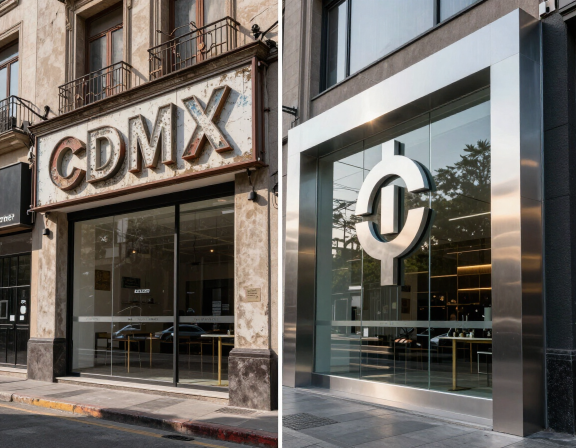 Antes y despu&eacute;s fachada comercial