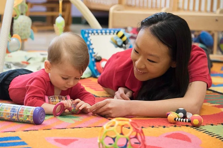 teacher with child