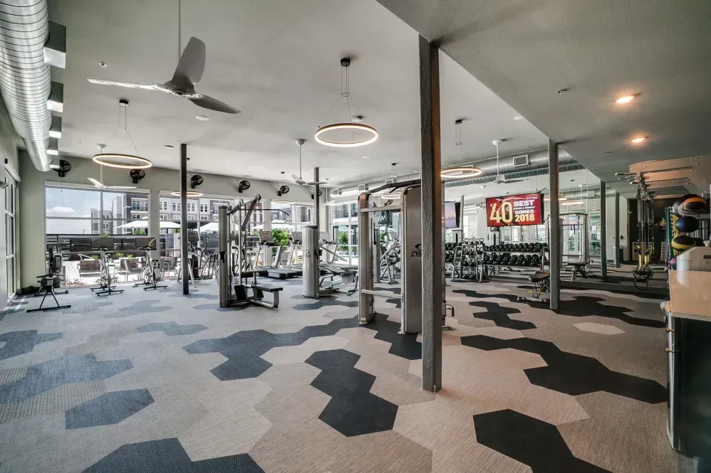 Workout Room at  One90 Firewheel in Garland,TX.