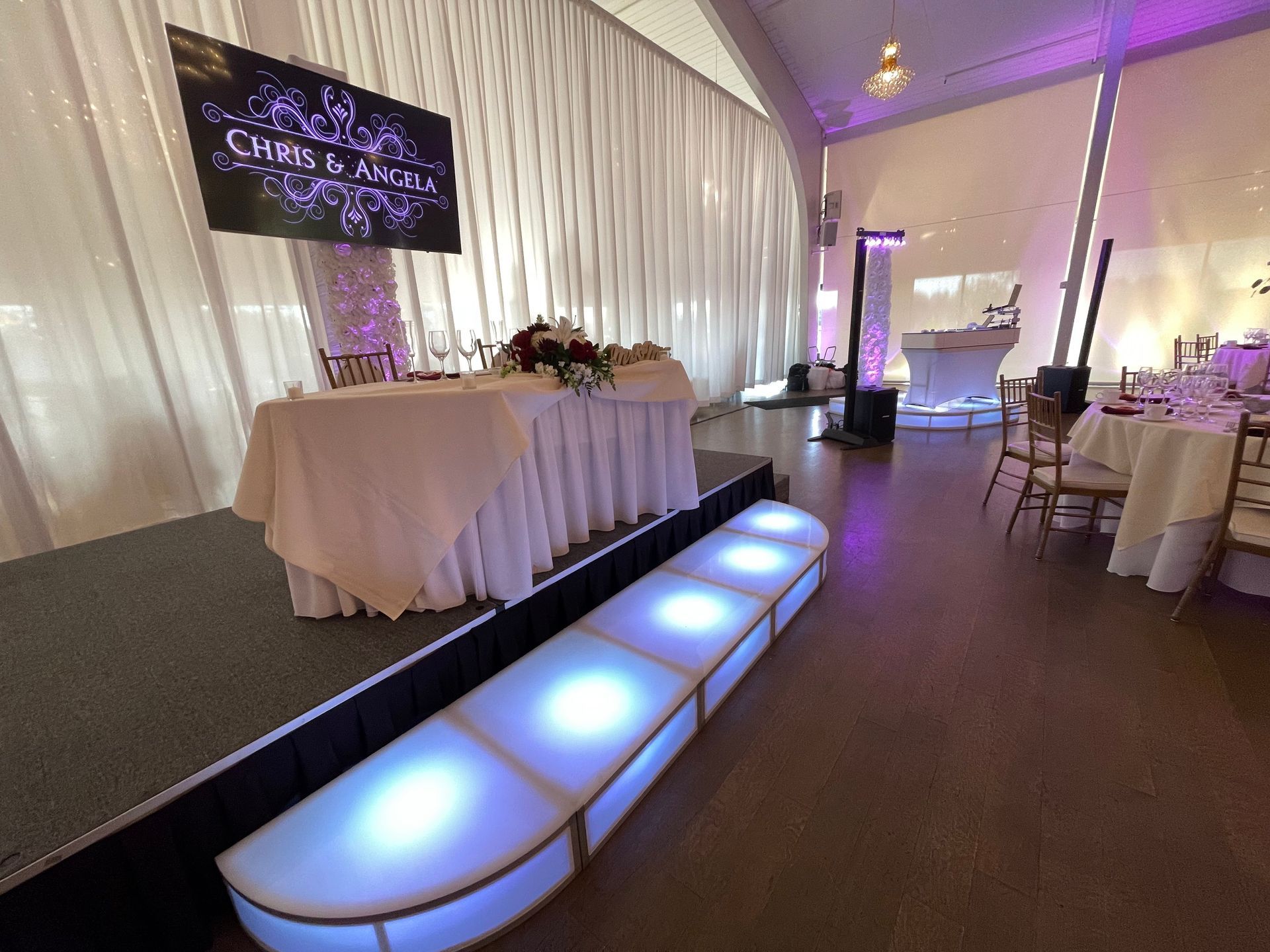 Boston Wireless Uplighting by Party Time Events - Blue