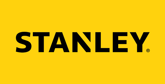 Logo STANLEY nero su sfondo giallo.