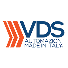 Logo VDS in blu e arancione con la scritta “AUTOMAZIONI MADE IN ITALY”