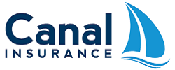 The logo for canal insurance has a sailboat on it.