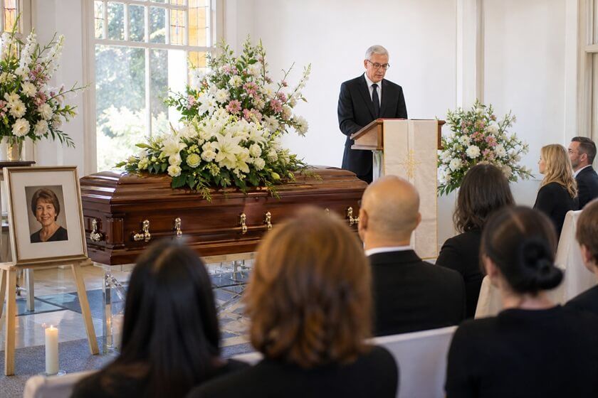 a peaceful funeral service in North Riverside, IL