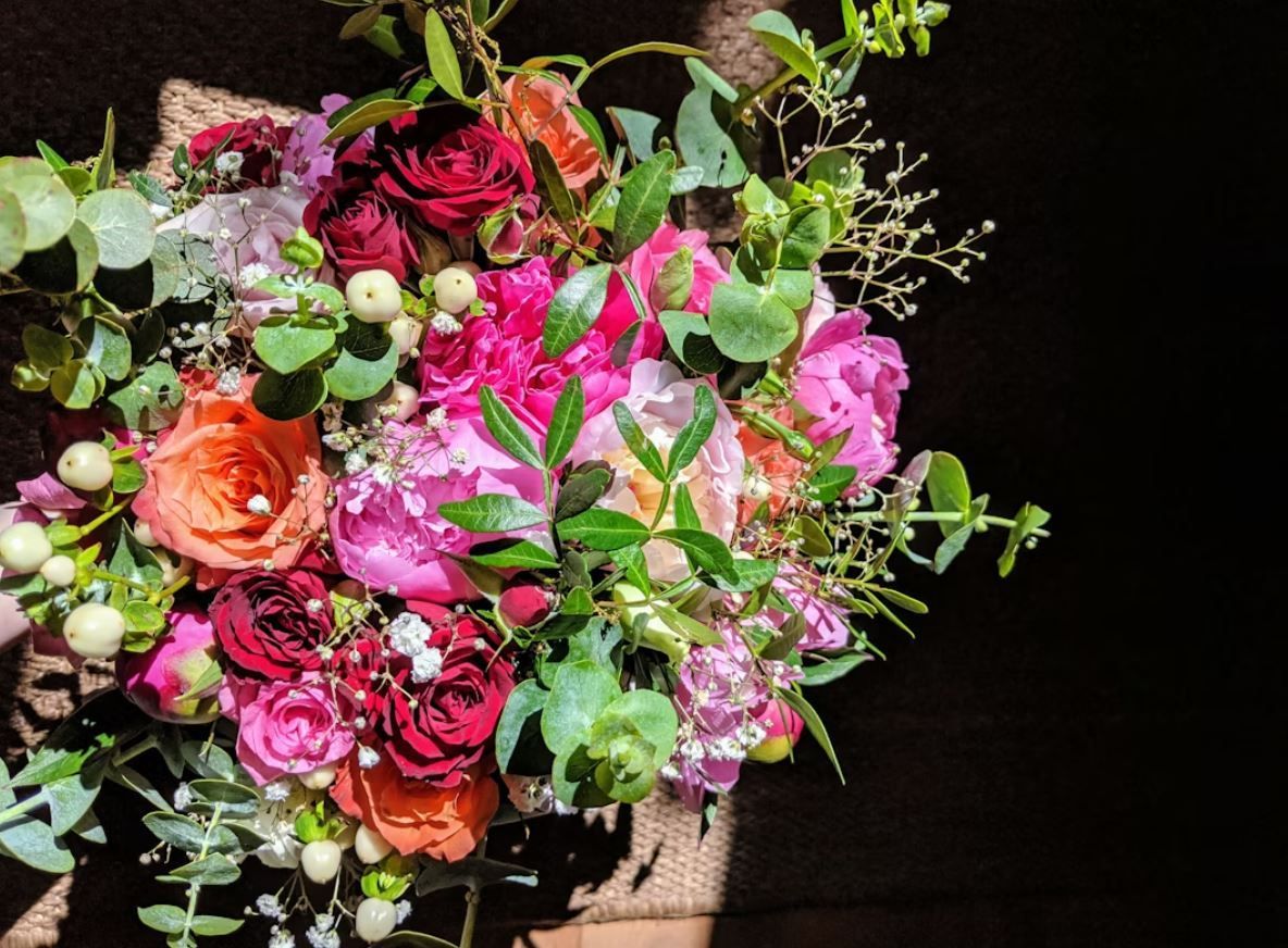 colorful sympathy flowers prepared for a funeral in north riverside, il