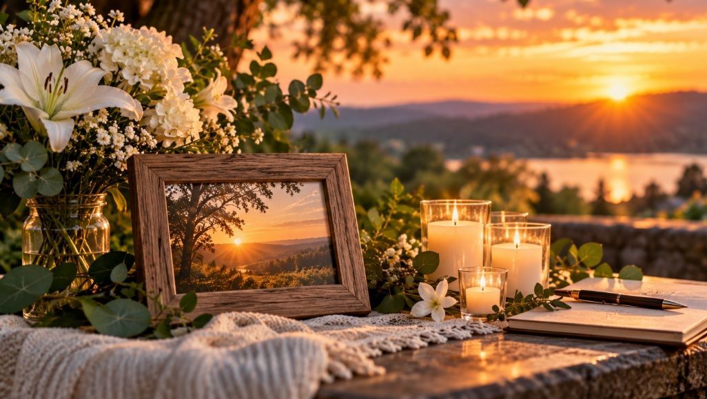 funeral homes North Riverside, IL offering families a peaceful setting with flowers, candles, and ch