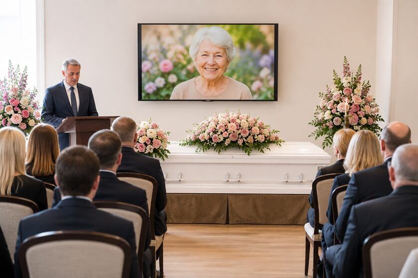 a gathering for a personalized funeral service in Berwyn, IL