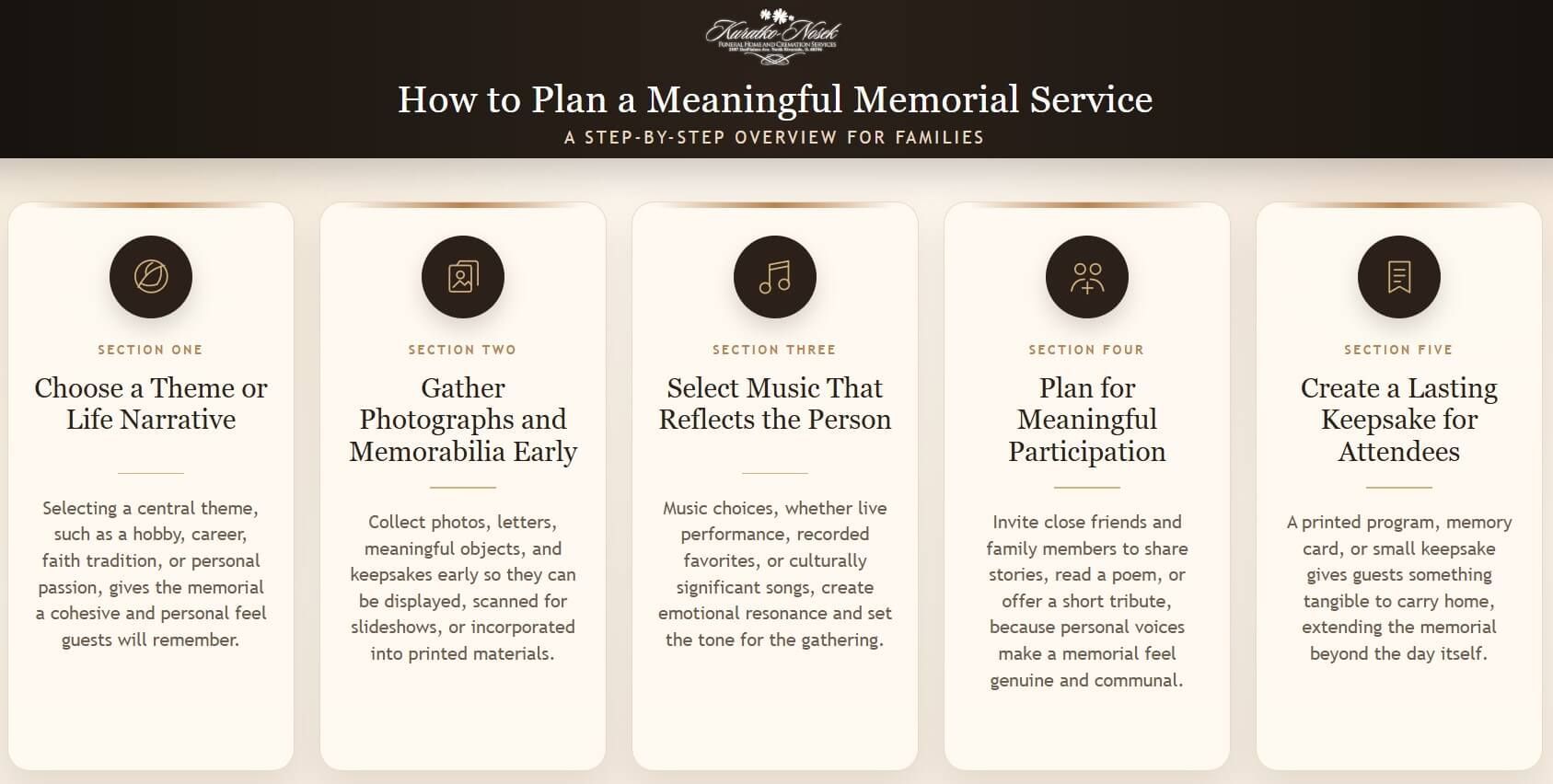 how to plan a meaningful memorial service in Riverside, IL