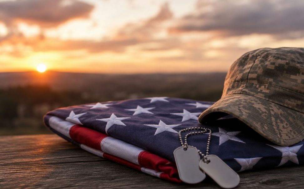 Military service tribute representing care and compassion from funeral homes North Riverside, IL.