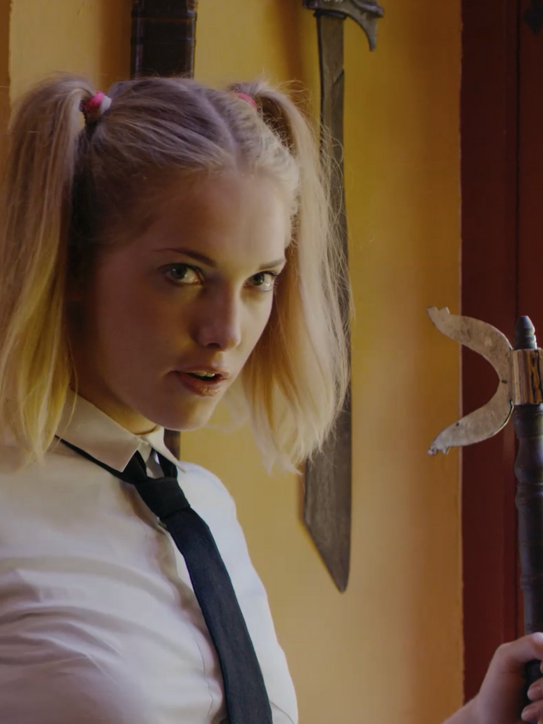 Film stills of actress July Janssen from various film productions, series, commercials, and short films