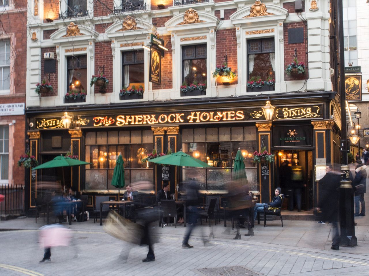 Sherlock Holmes Public House, off Trafalgar Square