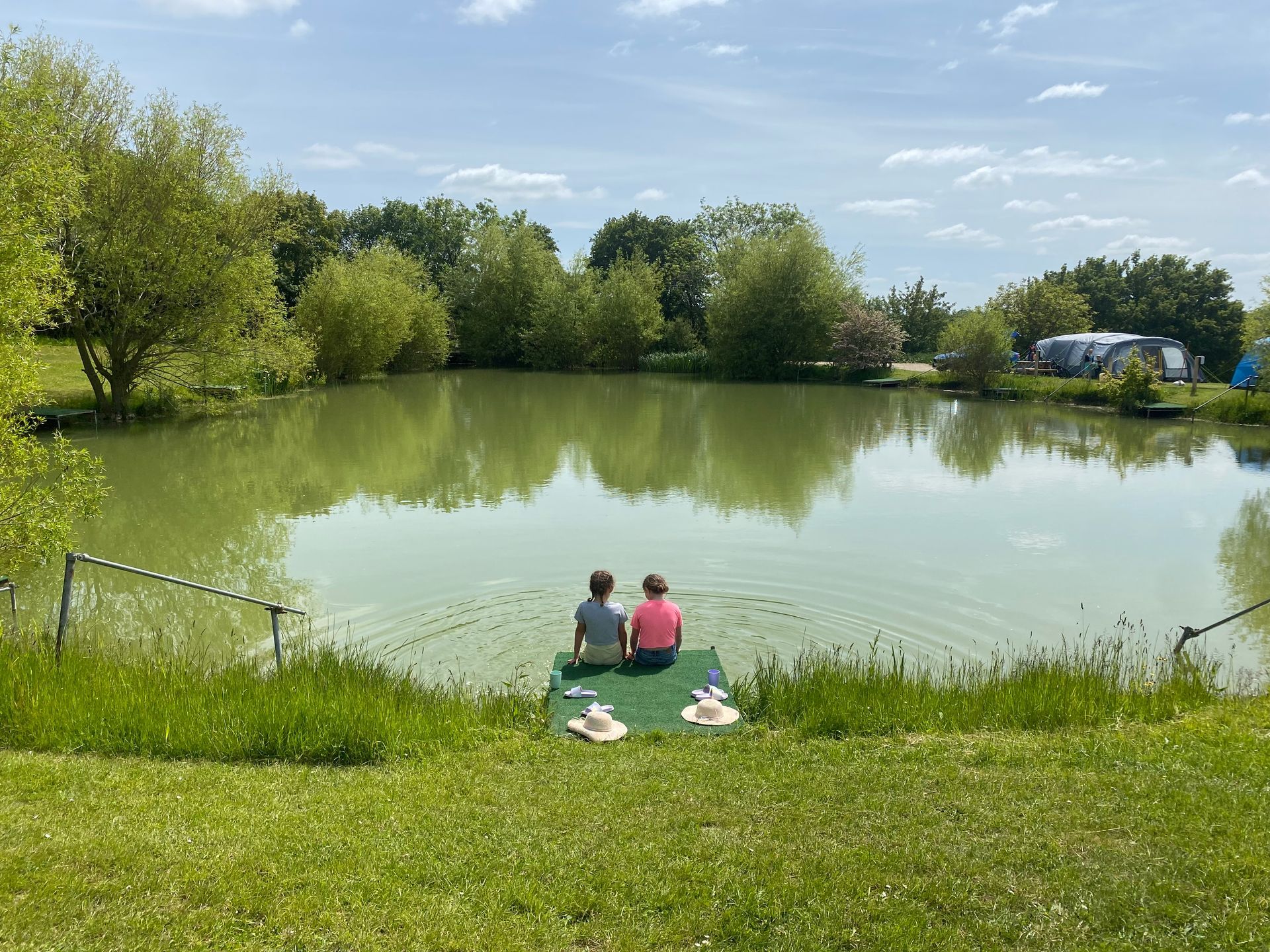Two people fishing
