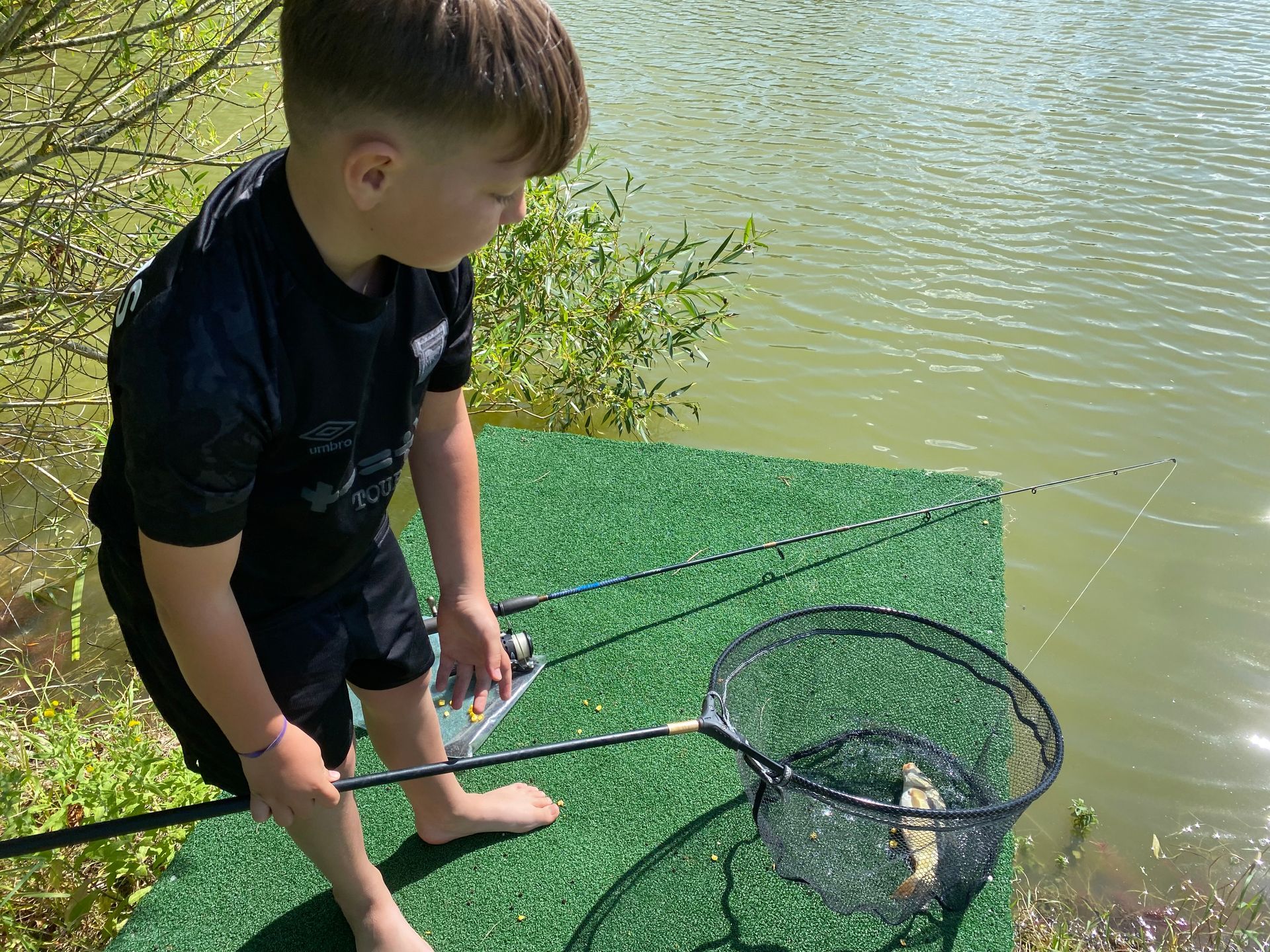 Children fishing