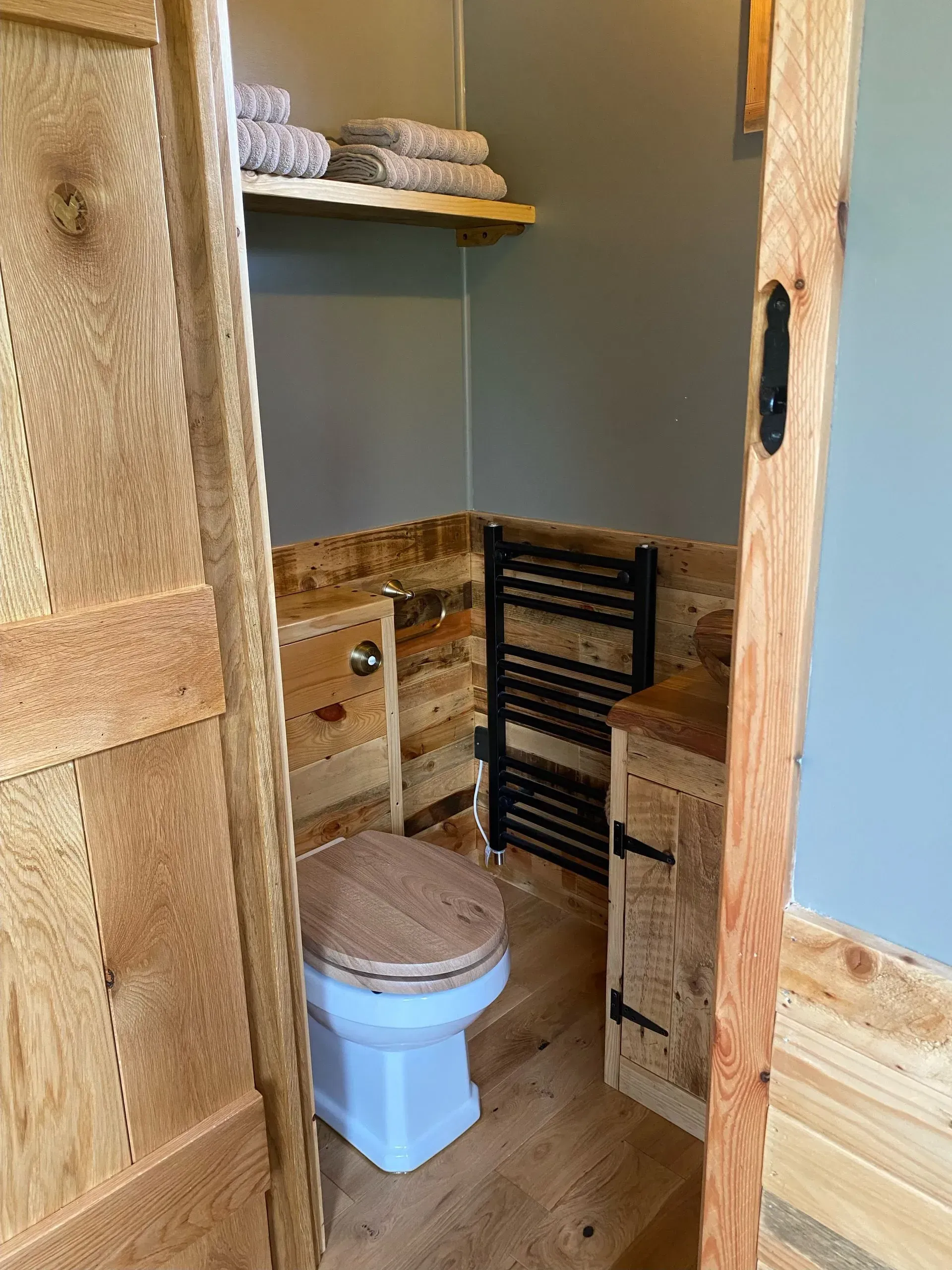 Shepherd hut toilet