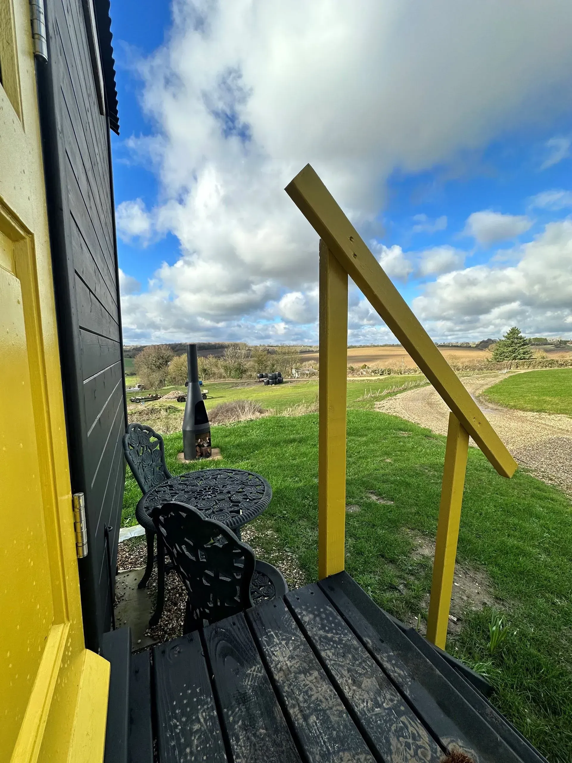 Suffolk views from Shepherds hut