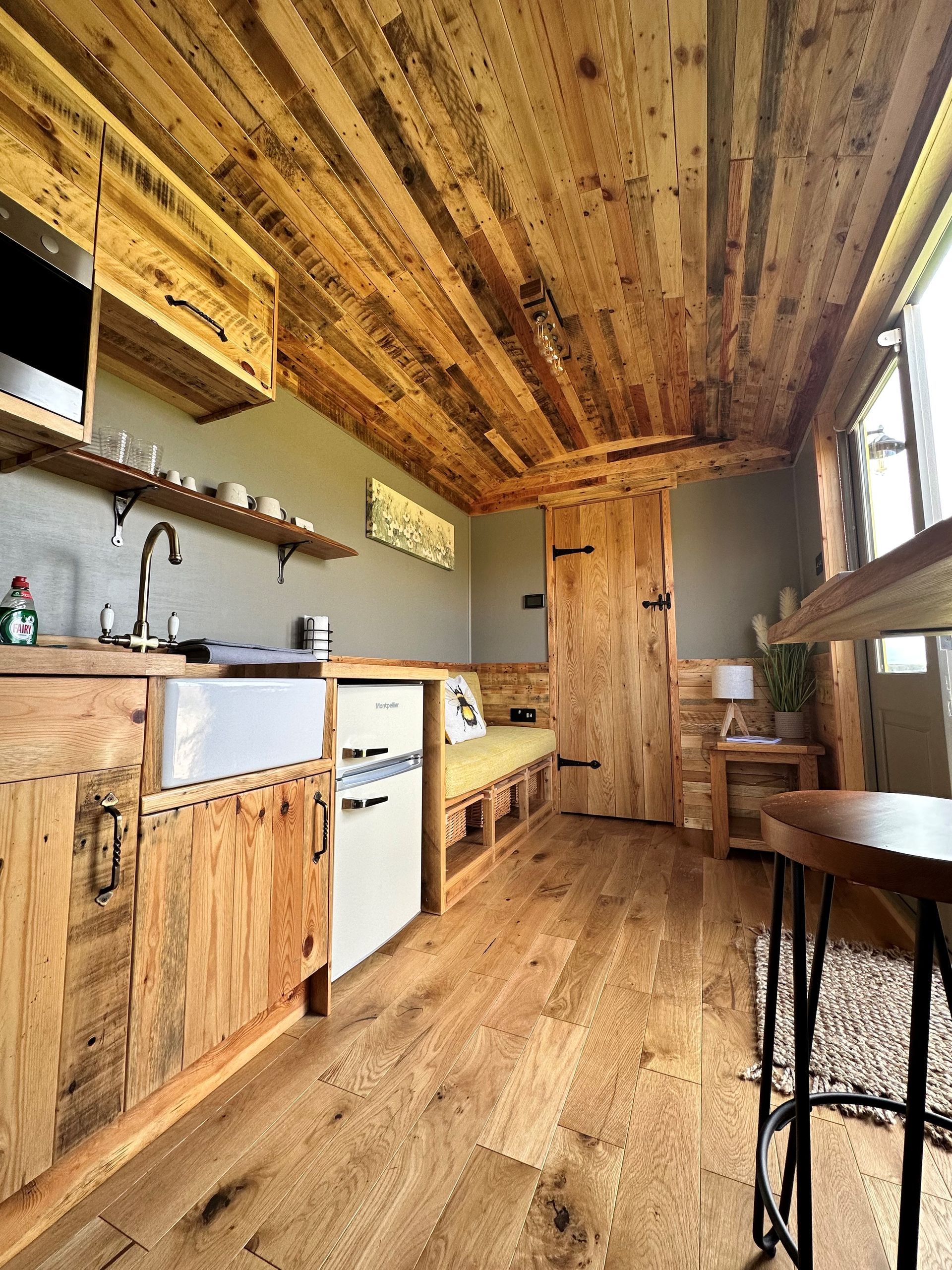 Inside Shepherds hut